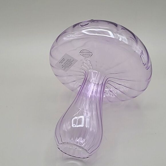 Purple Mushroom Shape Glass Terrarium Bud Vase, NWOT - Picture 4 of 4
